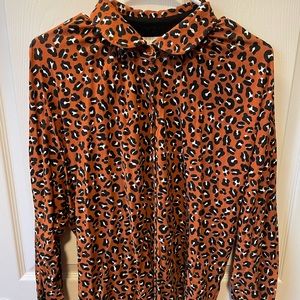 Porridge for Anthropologie cheetah blouse
